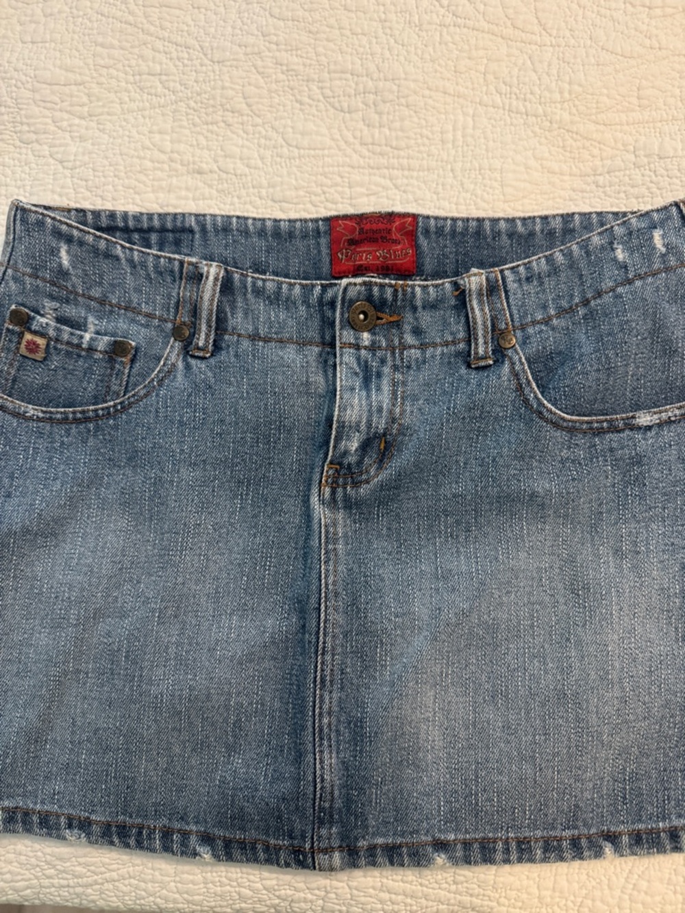 Paris Blues Light Blue Denim Mini Skirt